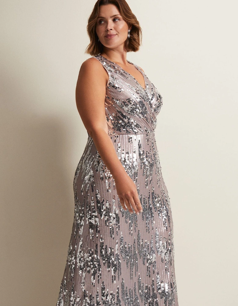 Daphne Sequin Maxi Dress