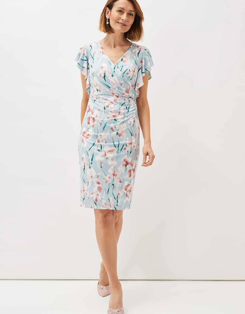 Jessie Watercolour Floral Jersey Dress