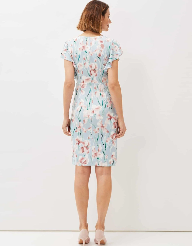 Jessie Watercolour Floral Jersey Dress