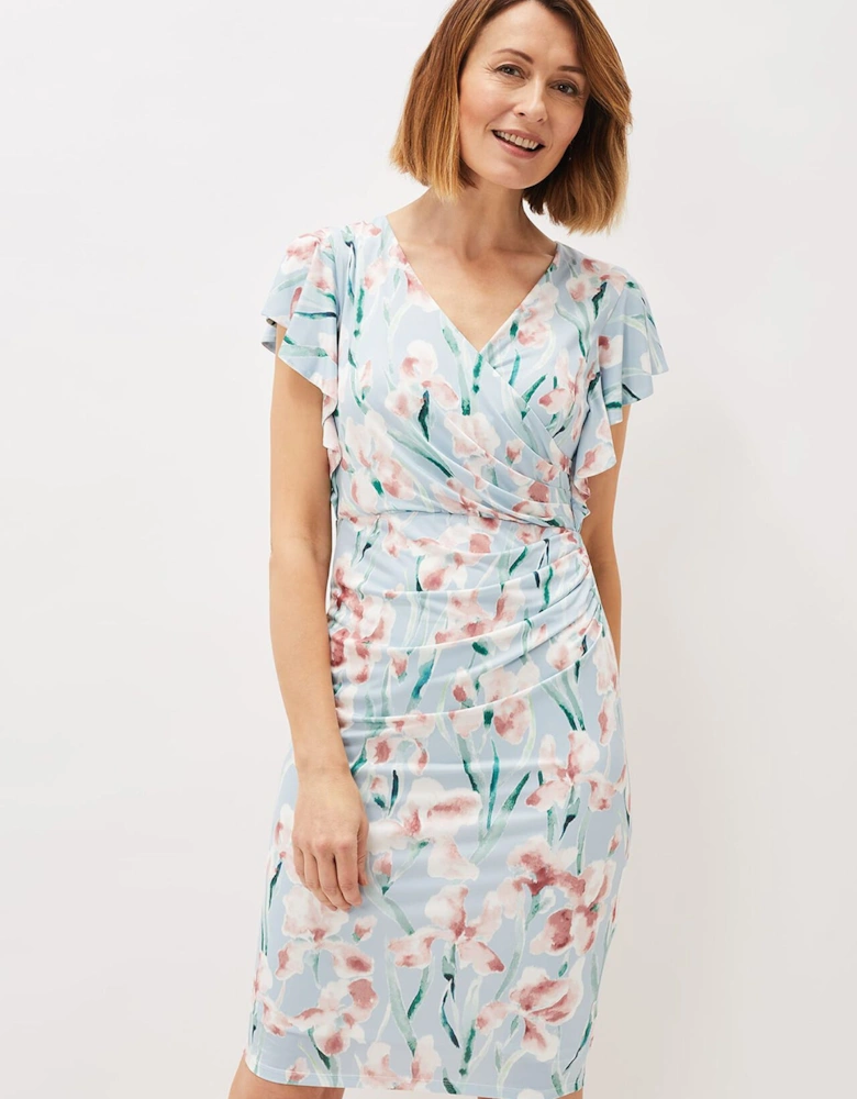 Jessie Watercolour Floral Jersey Dress