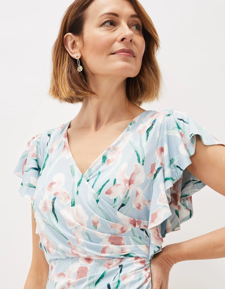 Jessie Watercolour Floral Jersey Dress