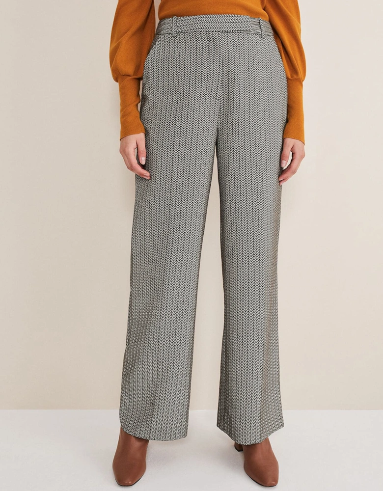 Nouria Herringbone Tapered Trouser