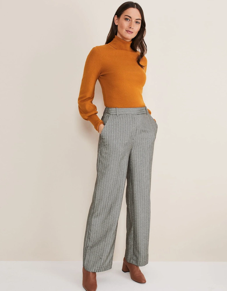 Nouria Herringbone Tapered Trouser