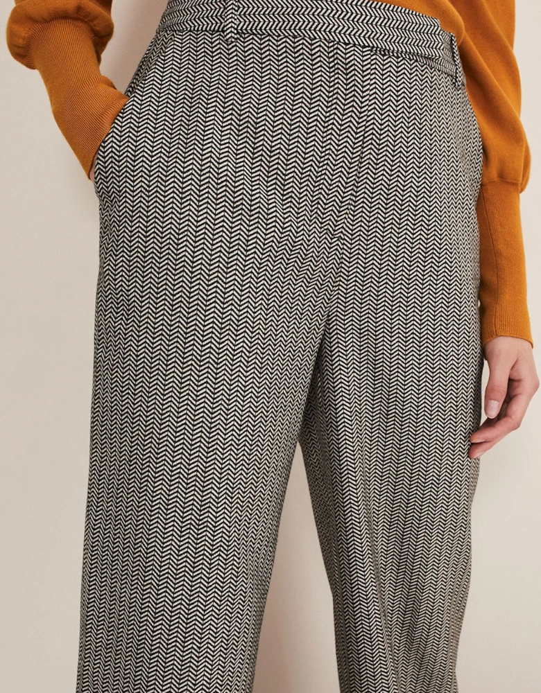 Nouria Herringbone Tapered Trouser