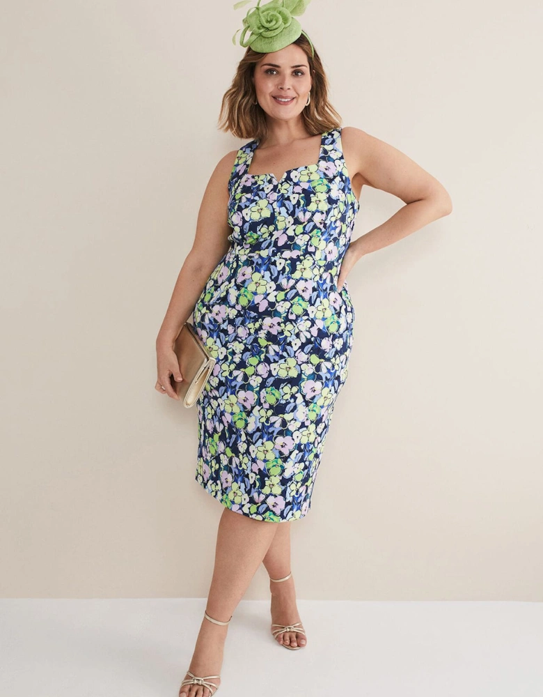 Loretta Printed Scuba Dress