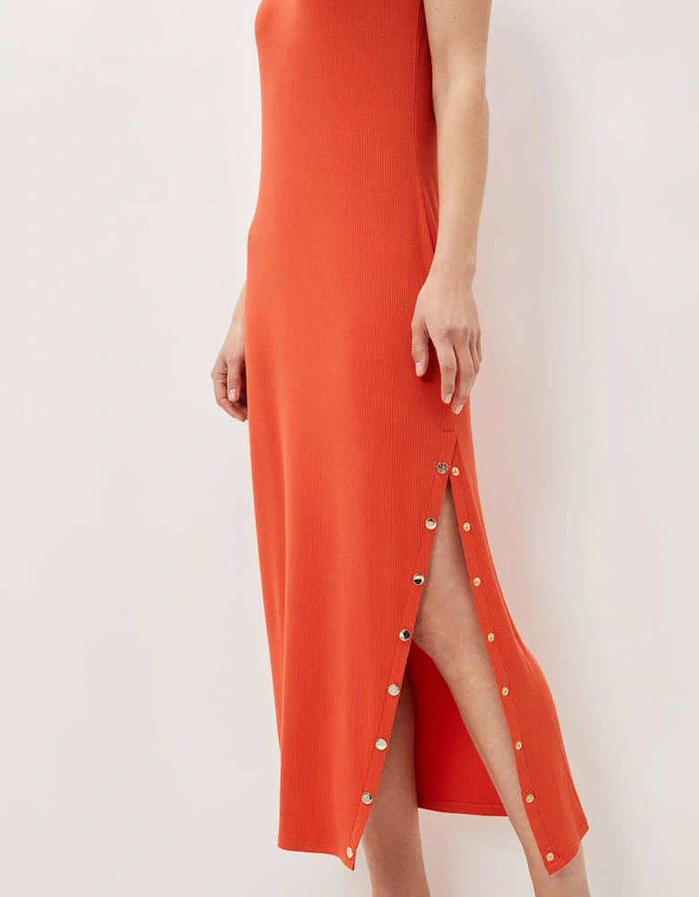 Reya Ribbed Column Midi Dress