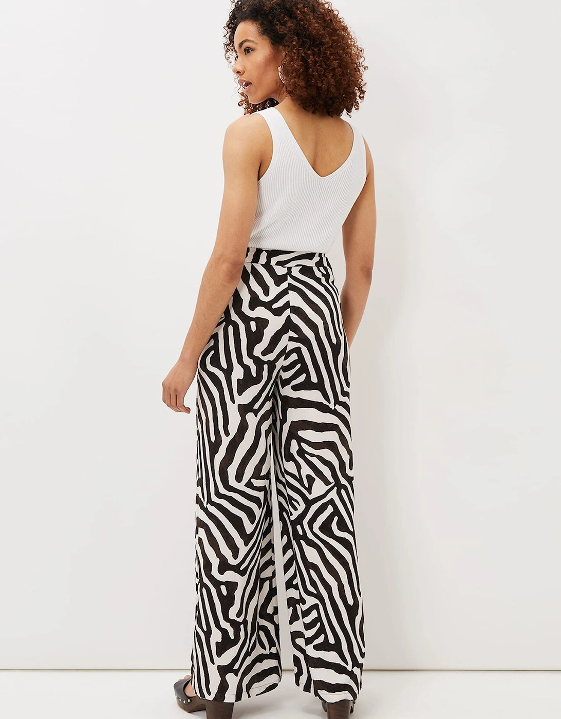 Isabelle Zebra Print Wide Leg Trouser