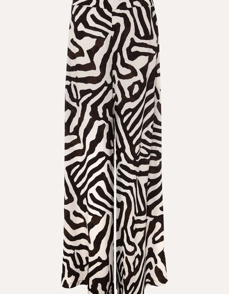 Isabelle Zebra Print Wide Leg Trouser