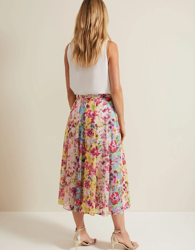 Vivianne Floral Midi Skirt