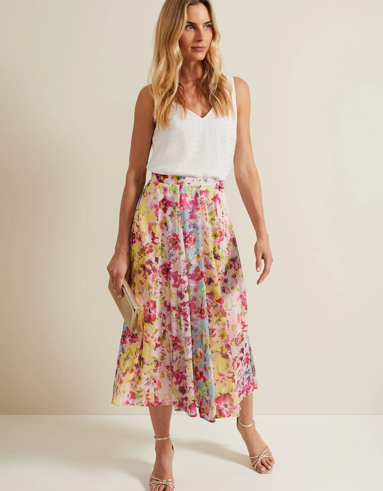 Vivianne Floral Midi Skirt