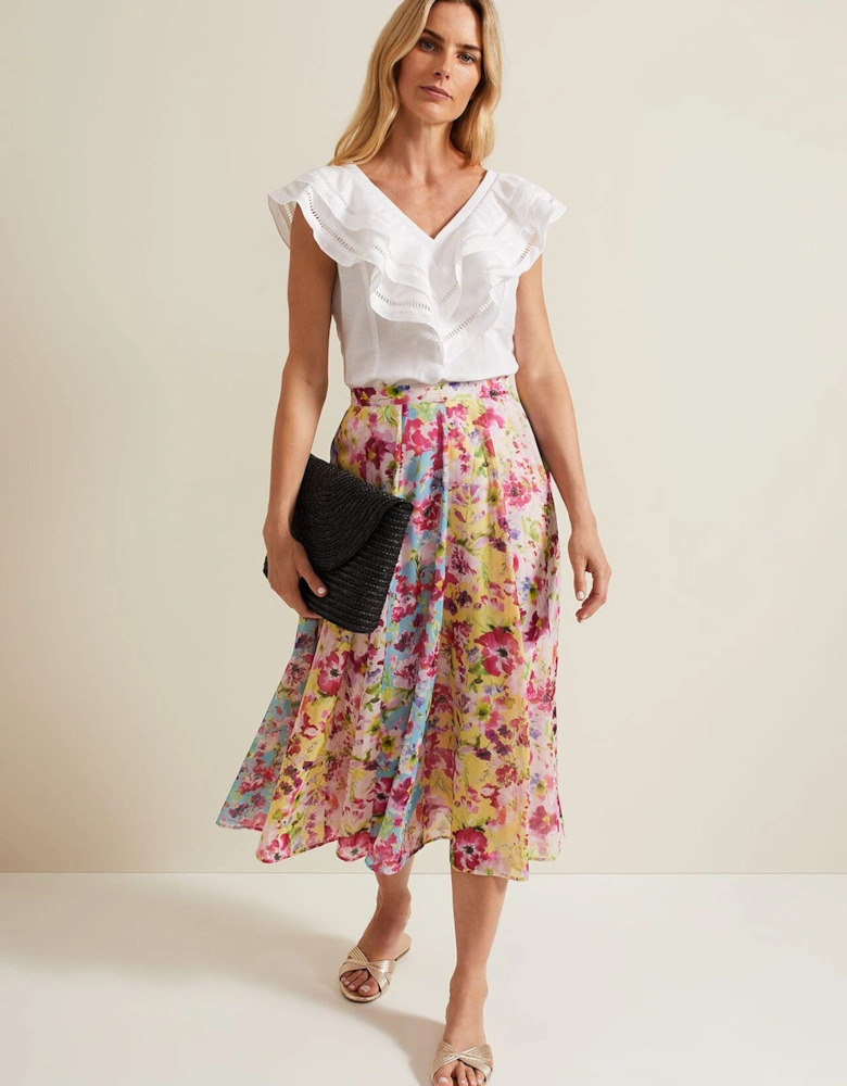 Vivianne Floral Midi Skirt