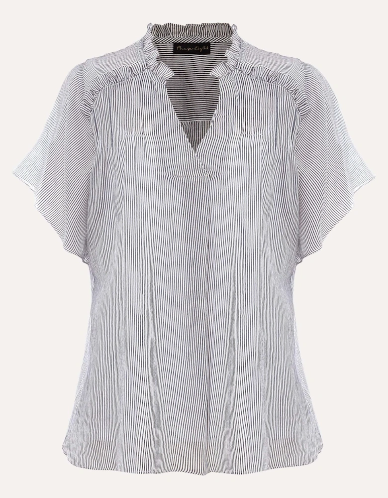 Diya Frill Stripe Blouse