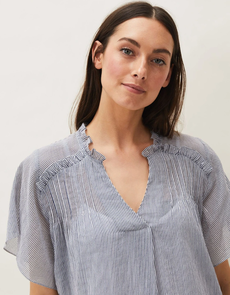 Diya Frill Stripe Blouse