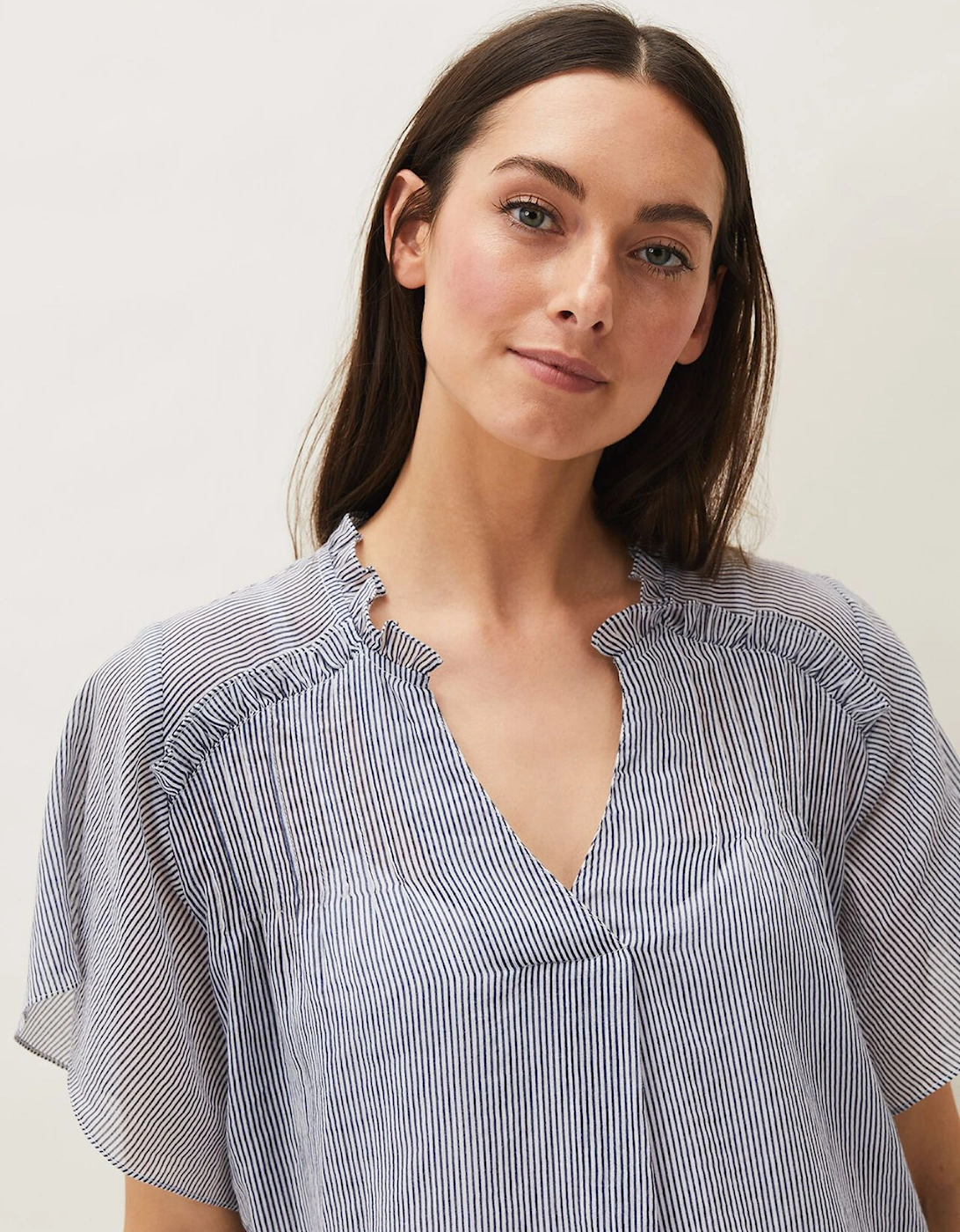 Diya Frill Stripe Blouse