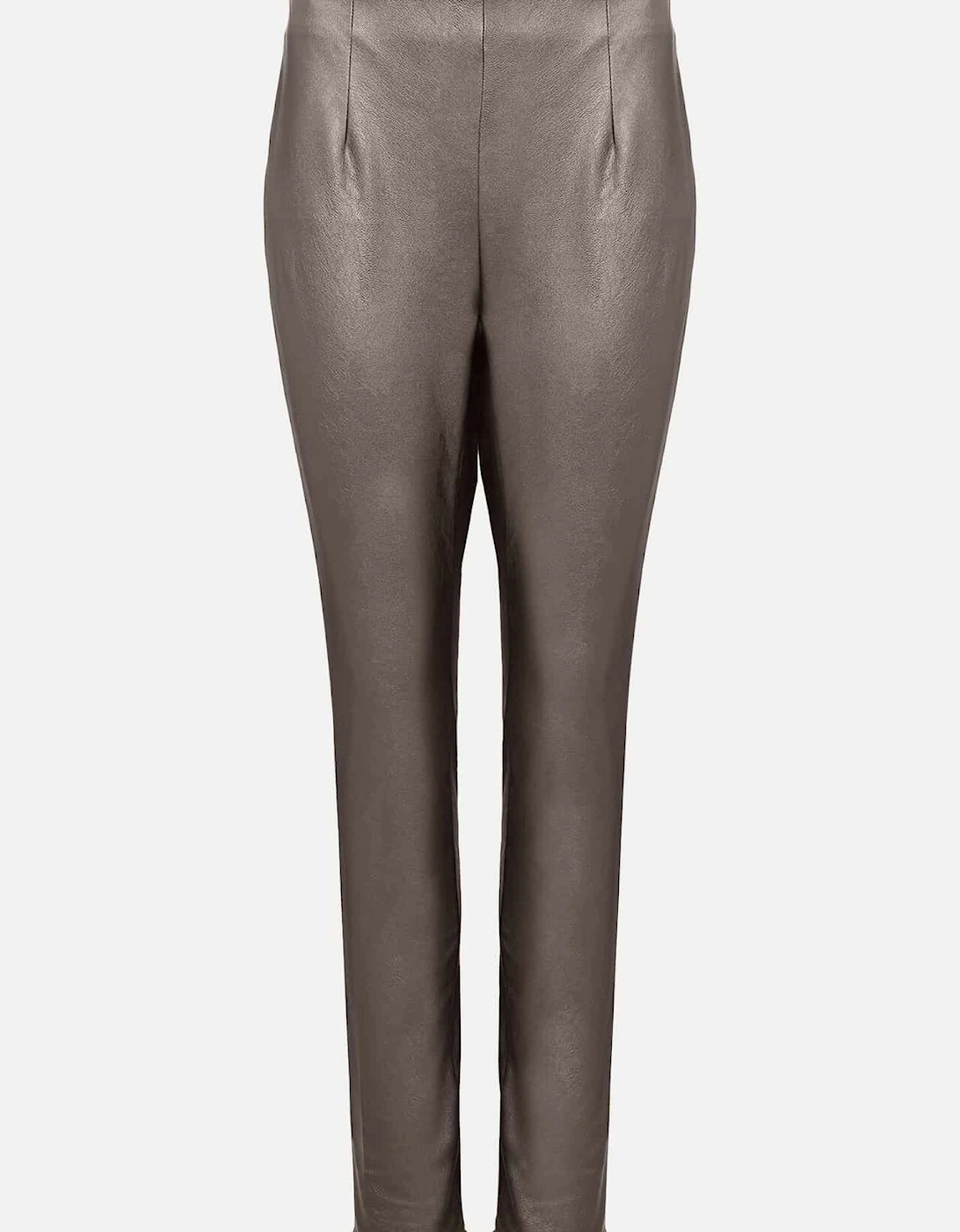 Amina Silver Faux Leather Jeggings