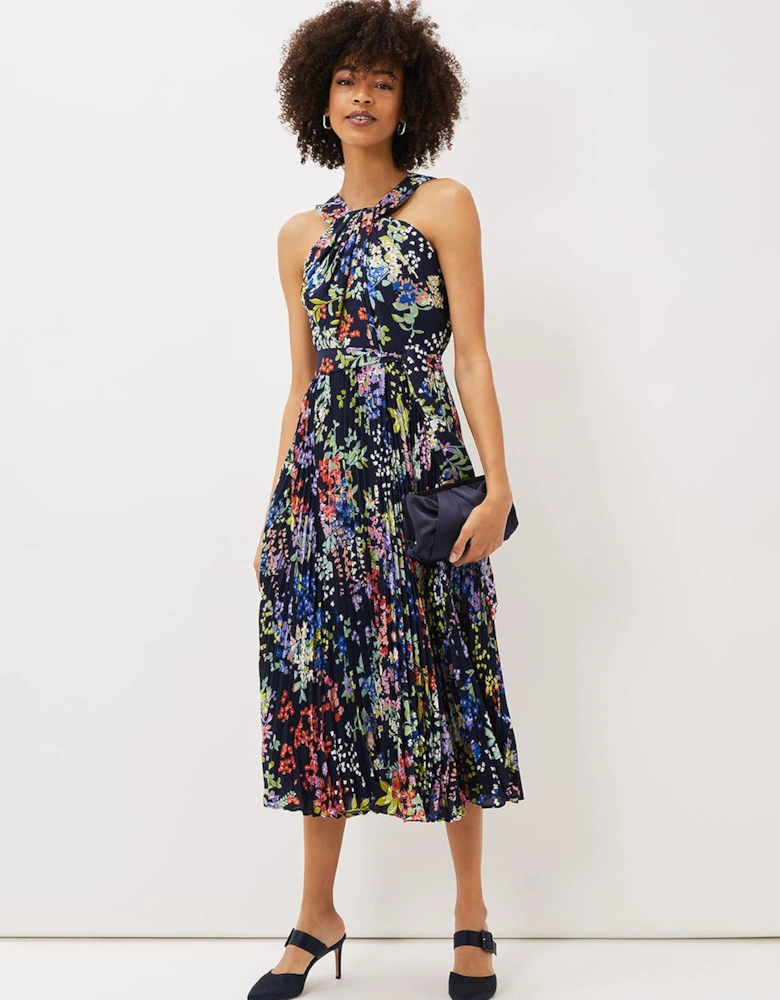 Fenella Pleated Floral Dress