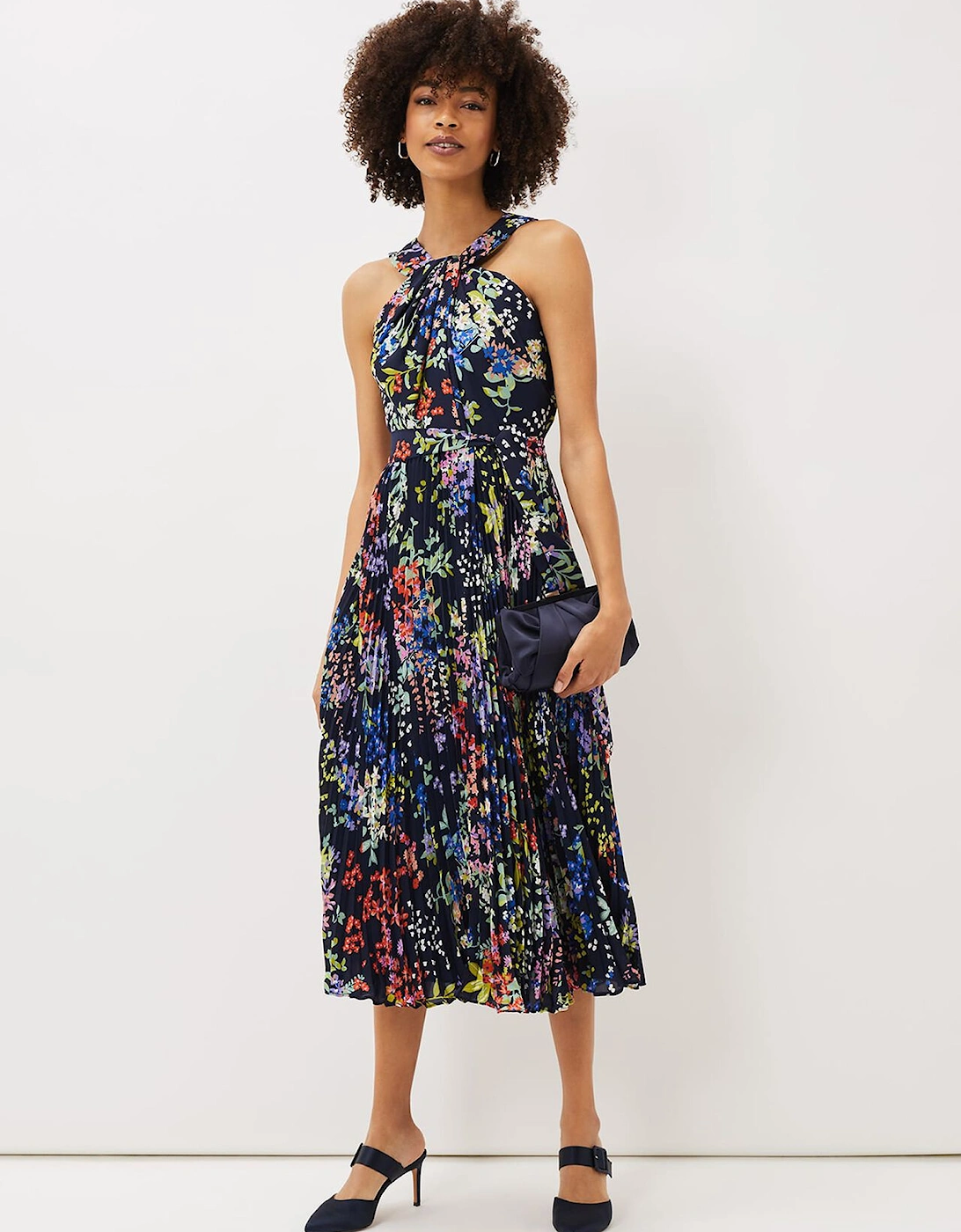 Fenella Pleated Floral Dress