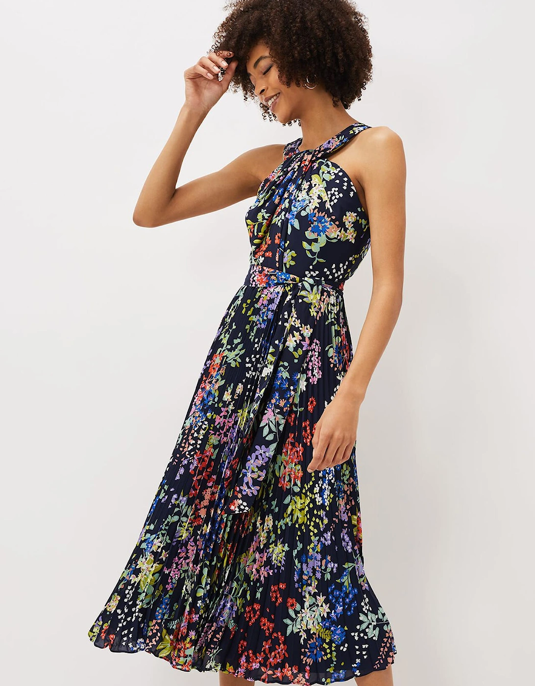 Fenella Pleated Floral Dress