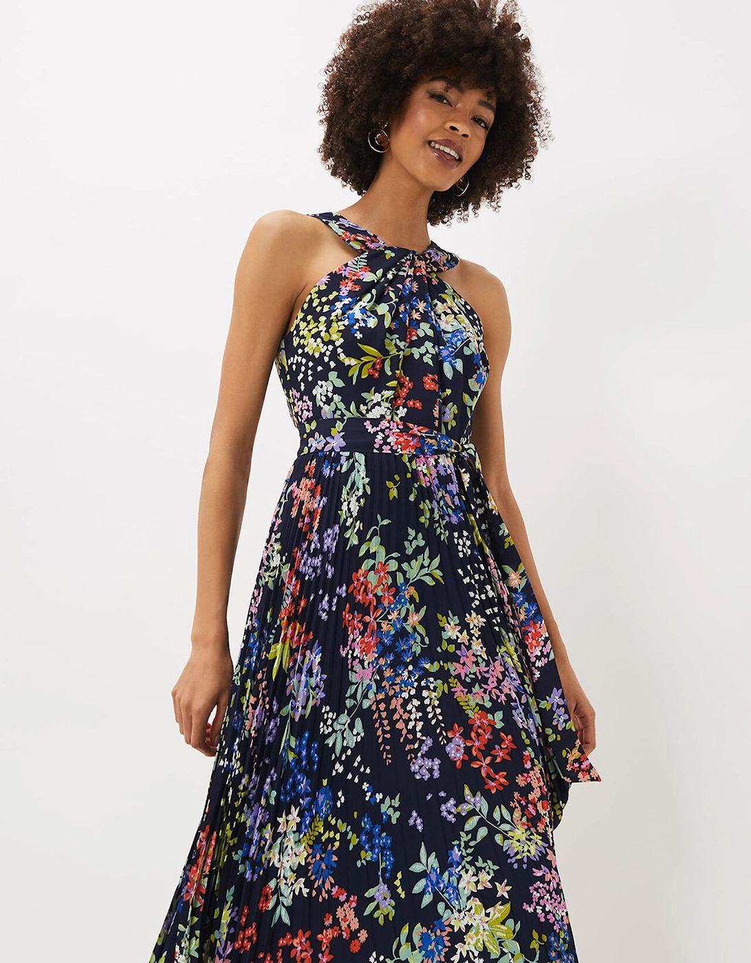 Fenella Pleated Floral Dress