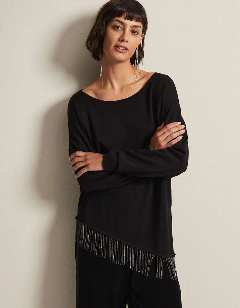 Mellia Fine Knit Diamante Top