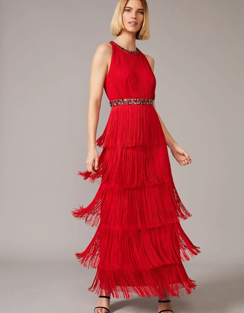 Albertina Fringe Maxi Dress