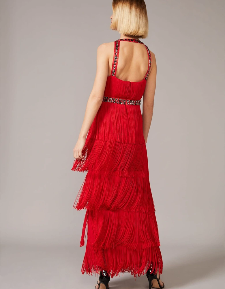 Albertina Fringe Maxi Dress