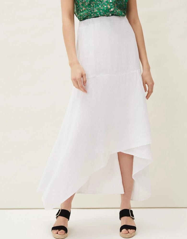 Phoebe Faux Wrap Linen Skirt