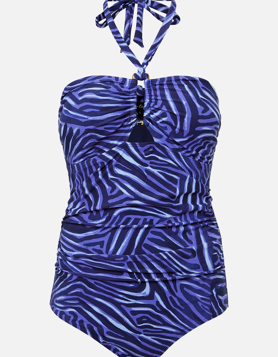 Zebra Print Halterneck Swimsuit