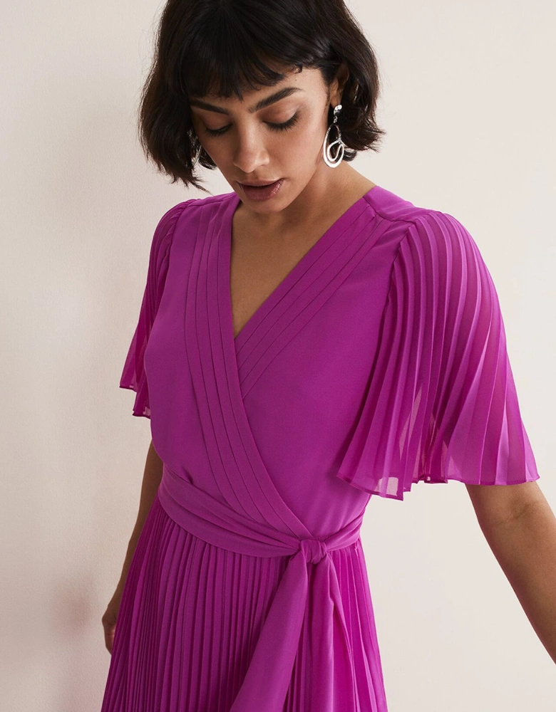 Kendall Pleated Midi Dress