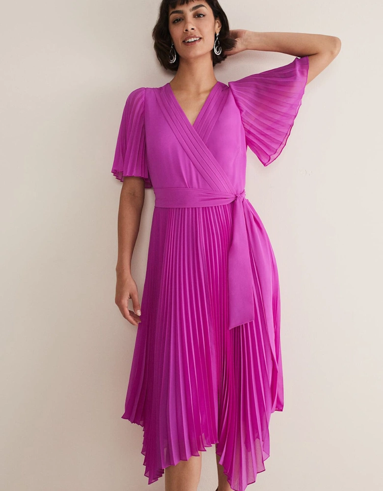 Kendall Pleated Midi Dress
