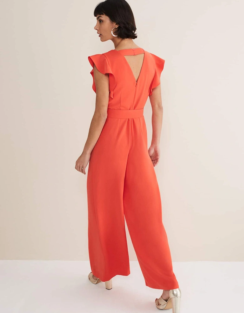 Kallie V Neck Frill Jumpsuit