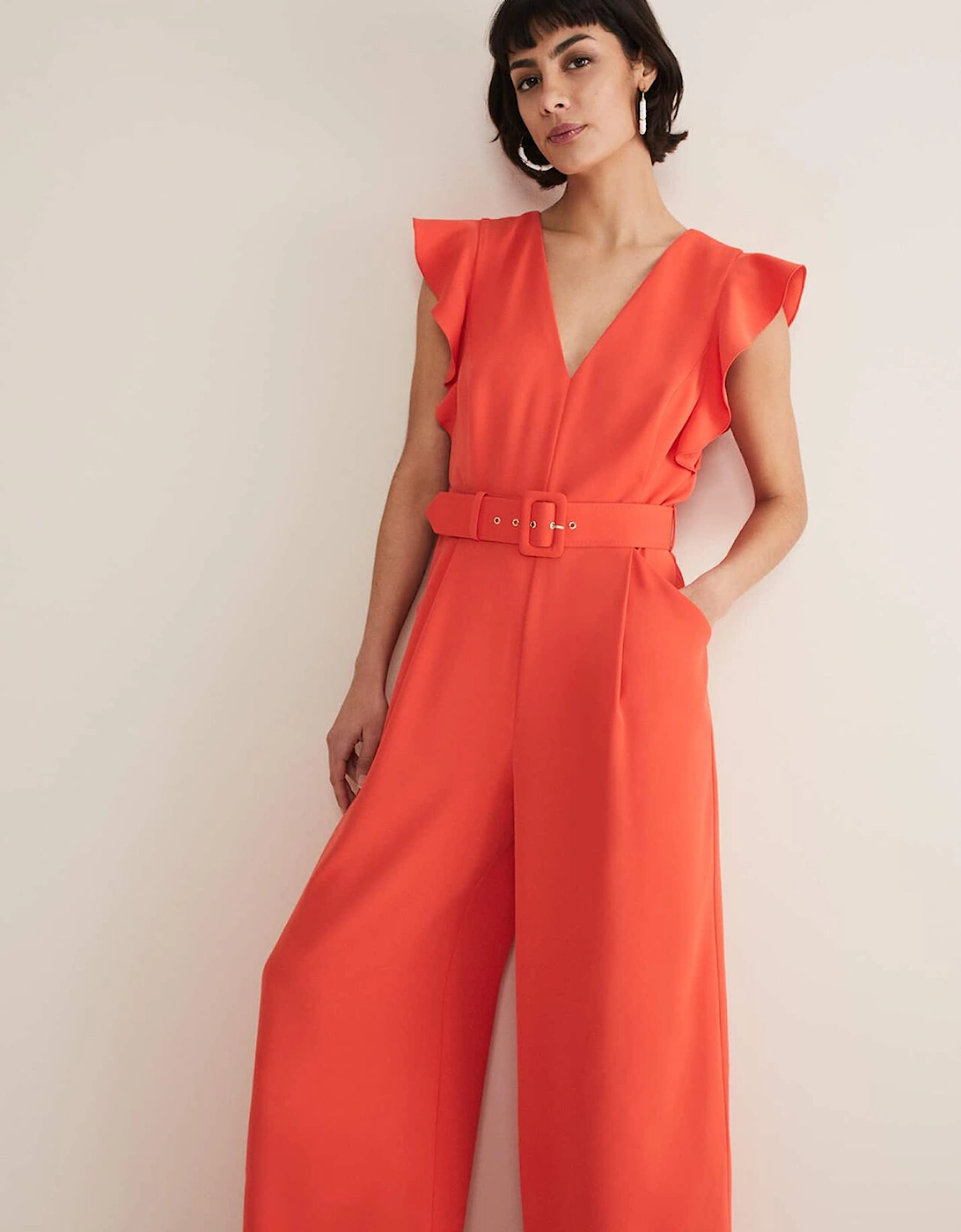 Kallie V Neck Frill Jumpsuit