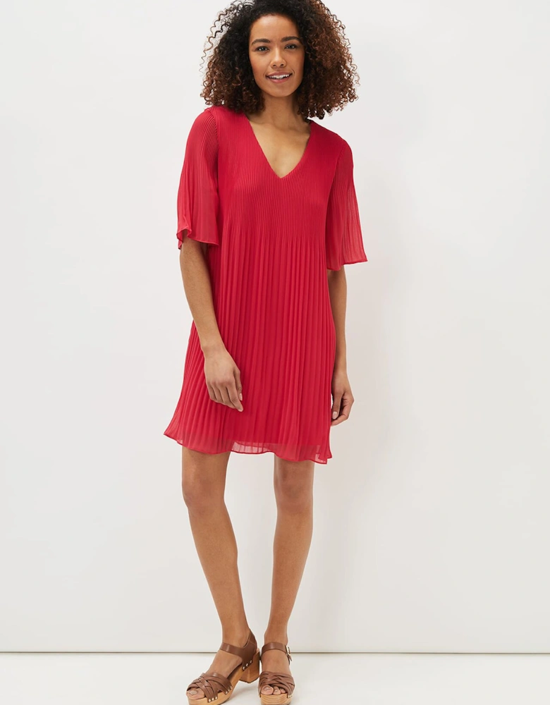 Ella Pleated Shift Dress