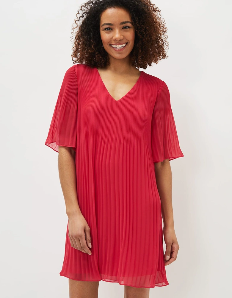 Ella Pleated Shift Dress