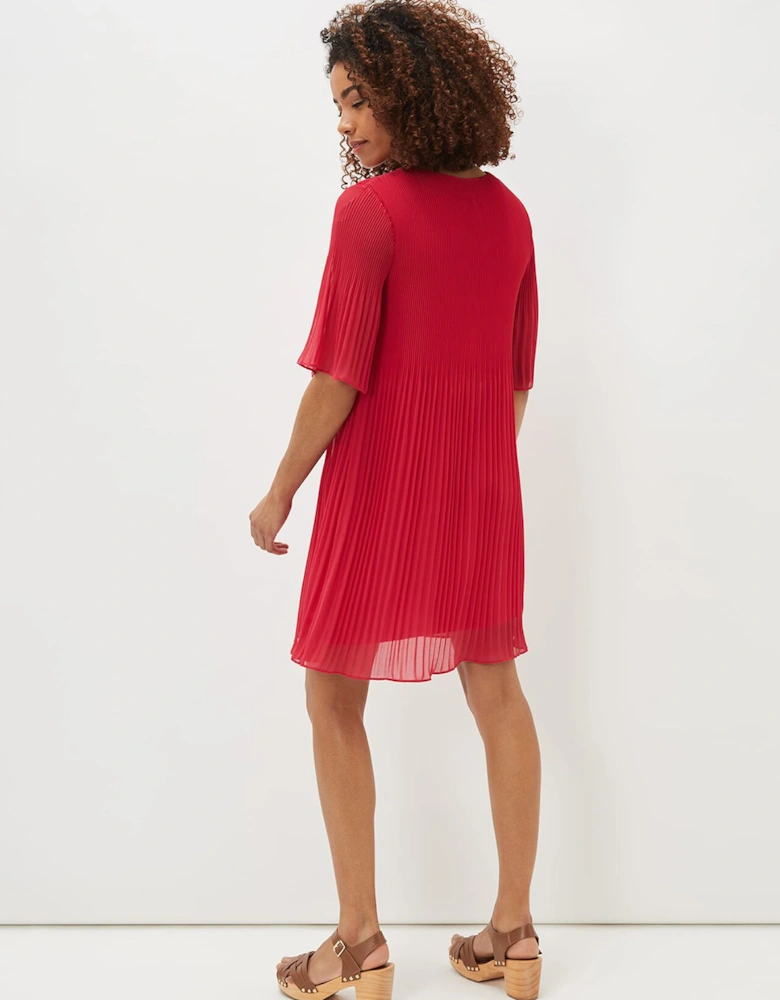 Ella Pleated Shift Dress