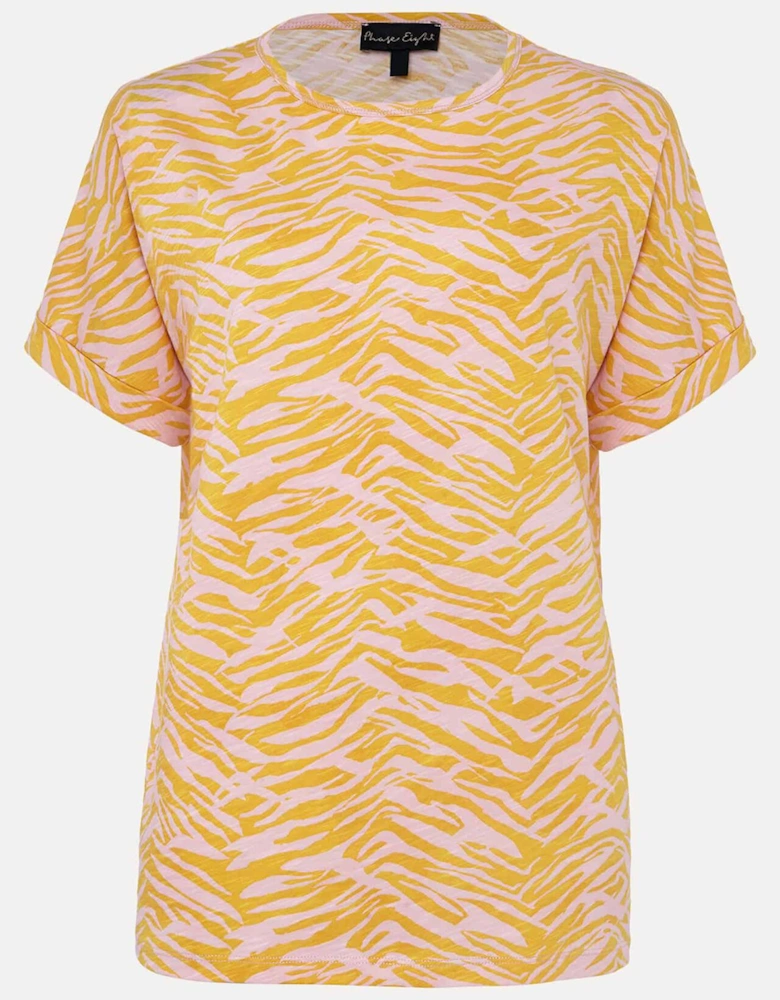 Lucille Cotton Zebra Print Top