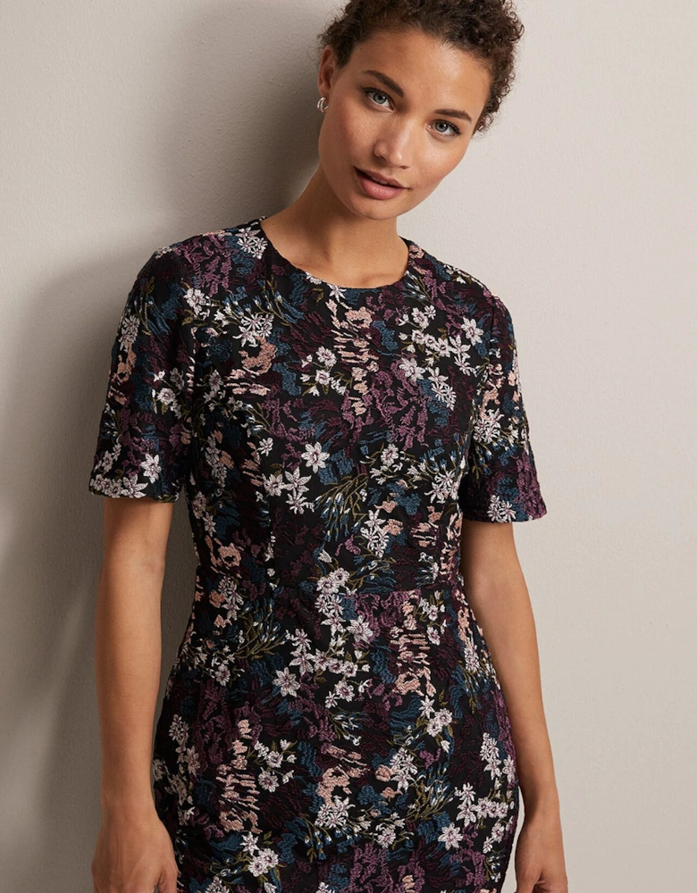 Keshia Floral Embroidered Mini Dress