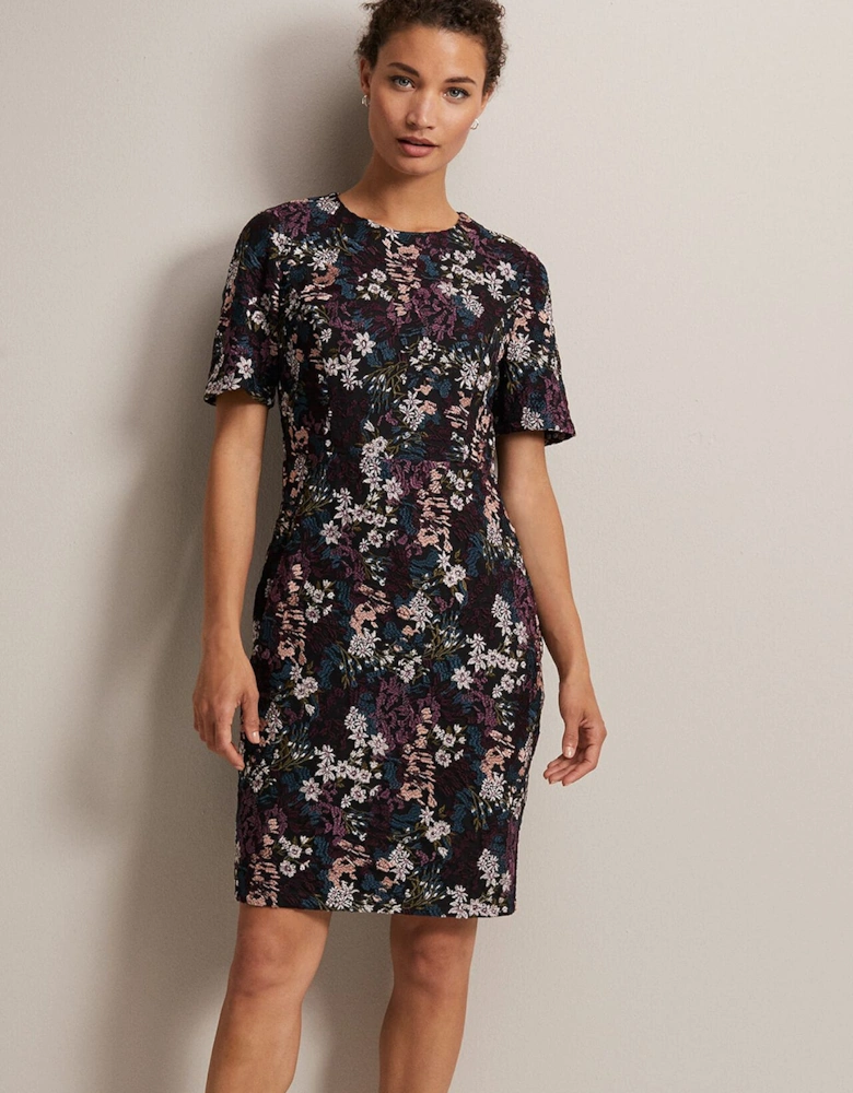 Keshia Floral Embroidered Mini Dress