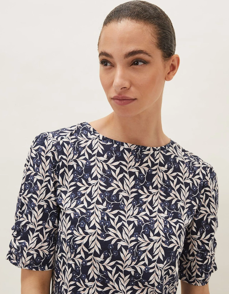 Poppie Leaf Print Top