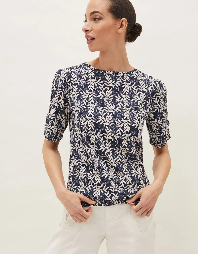 Poppie Leaf Print Top