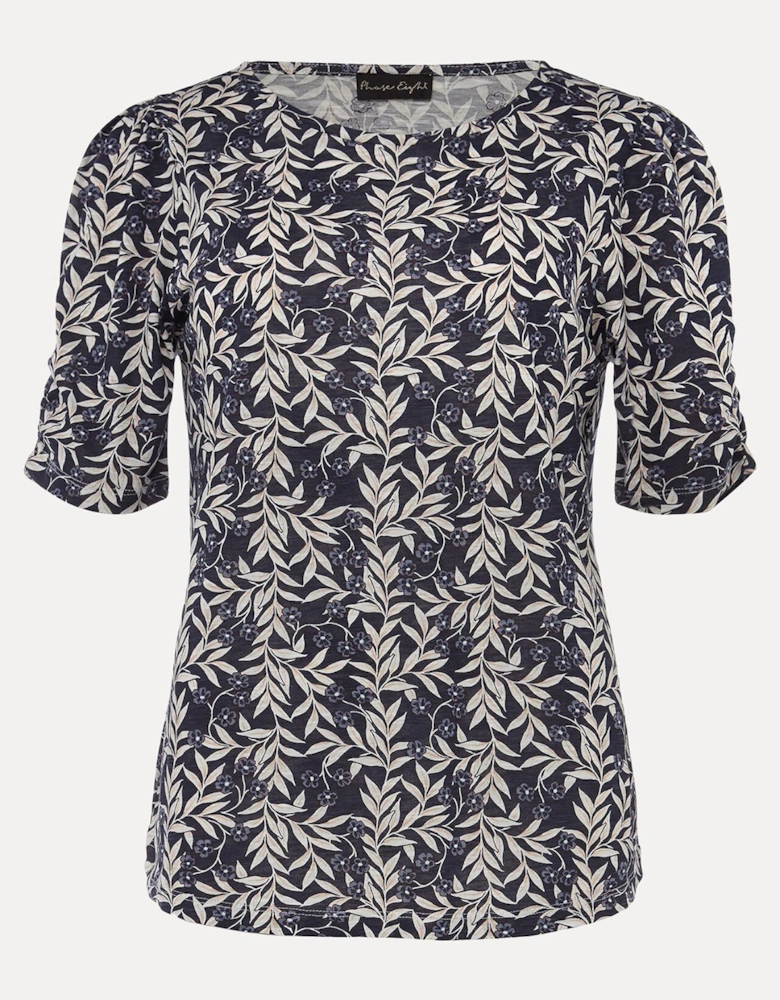 Poppie Leaf Print Top