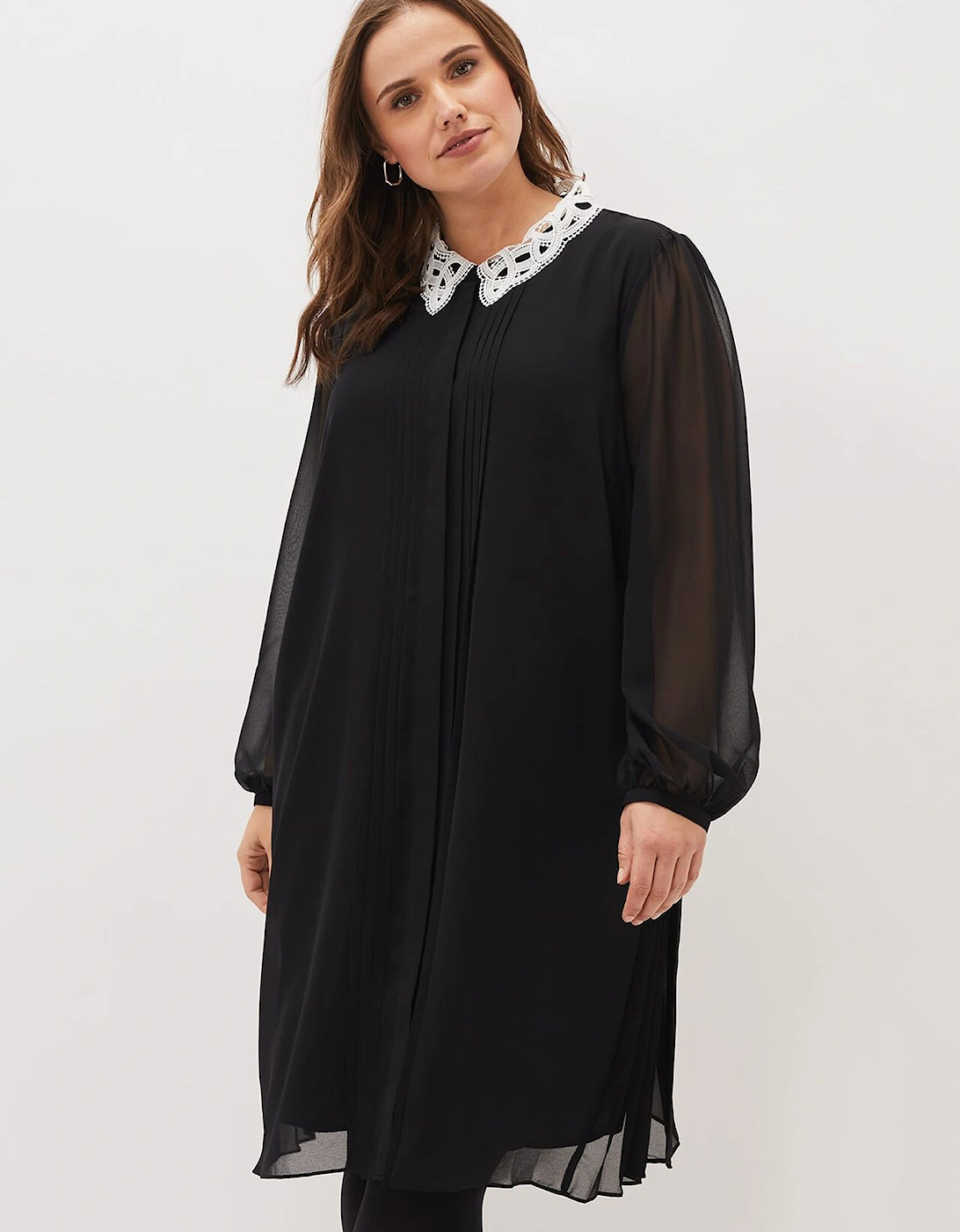 Norah Collar Detail Swing Dress