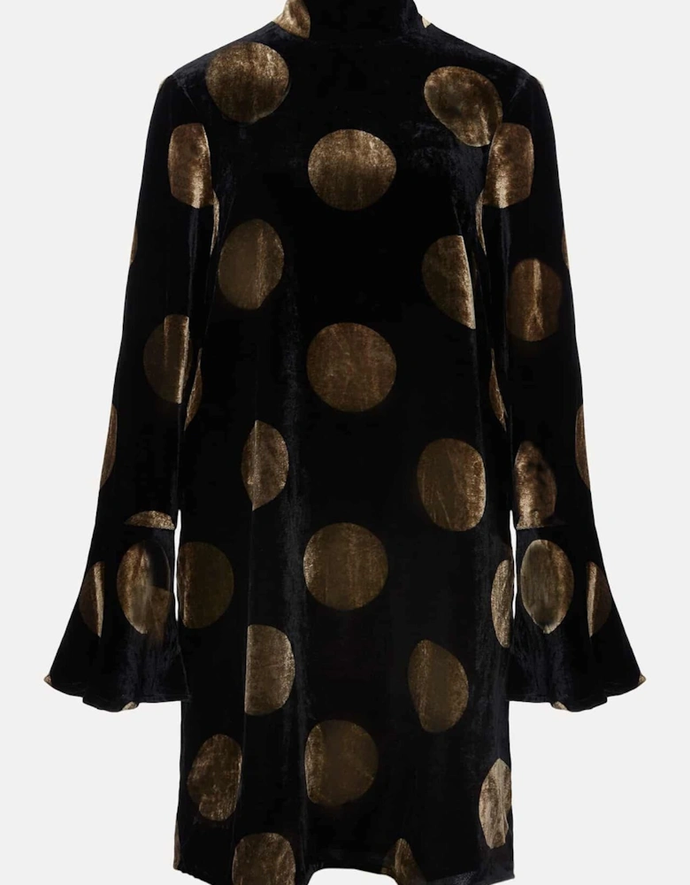 Aylin Spot Bell Sleeve Dress