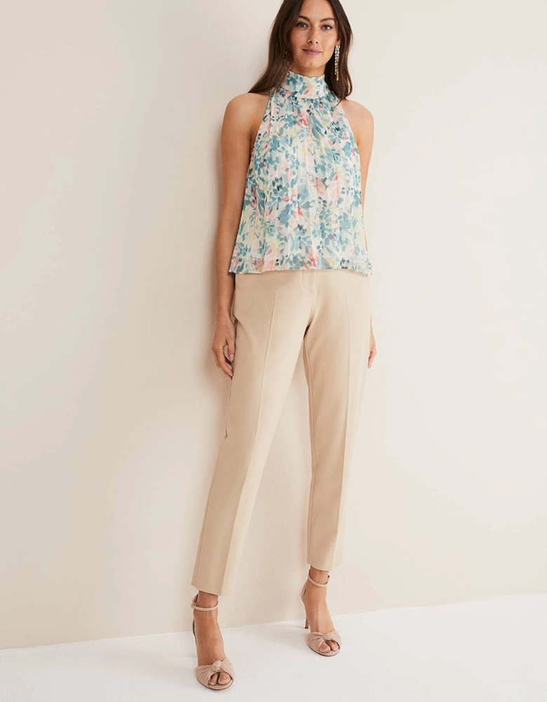 Lea Floral Pleat Blouse