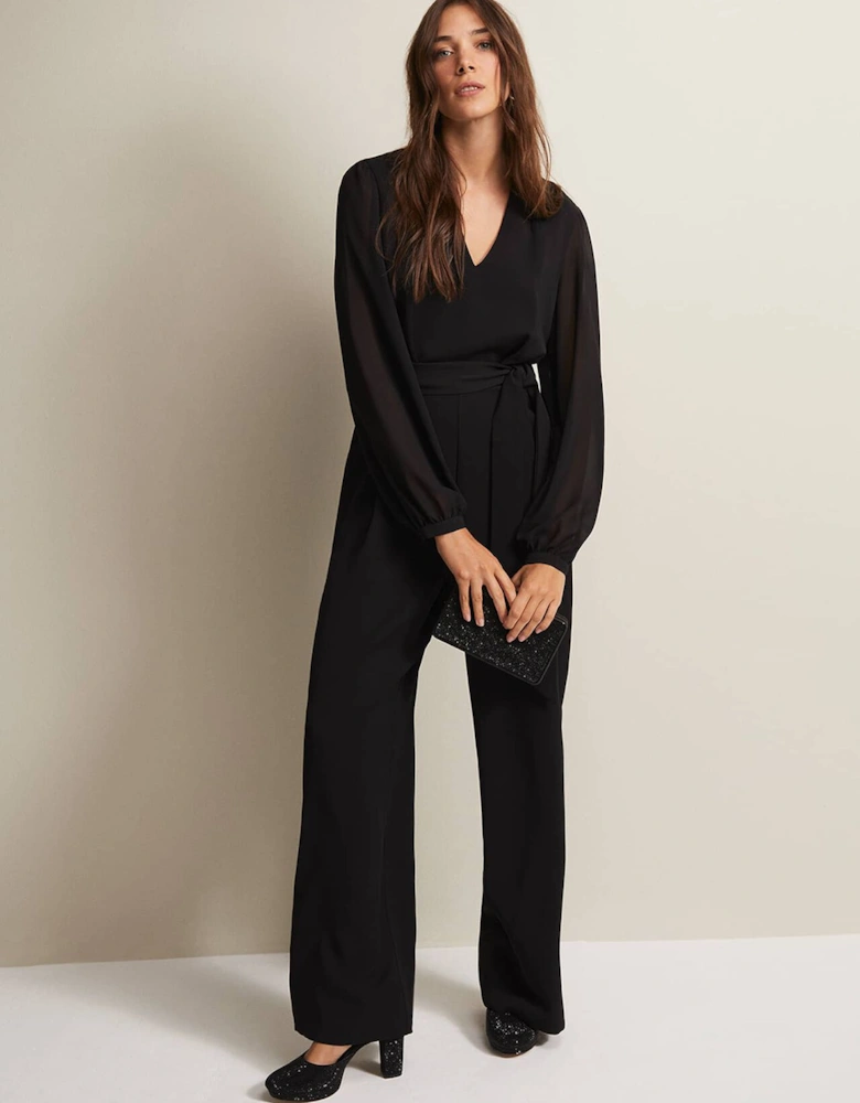 Audrey Black Wide Leg Jumpsuit