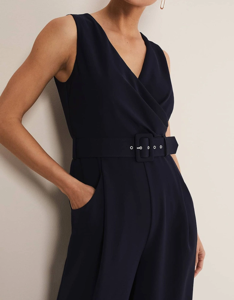 Lissia Navy Wide Leg Jumpsuit