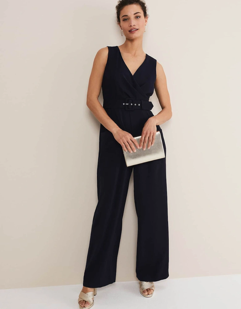 Lissia Navy Wide Leg Jumpsuit