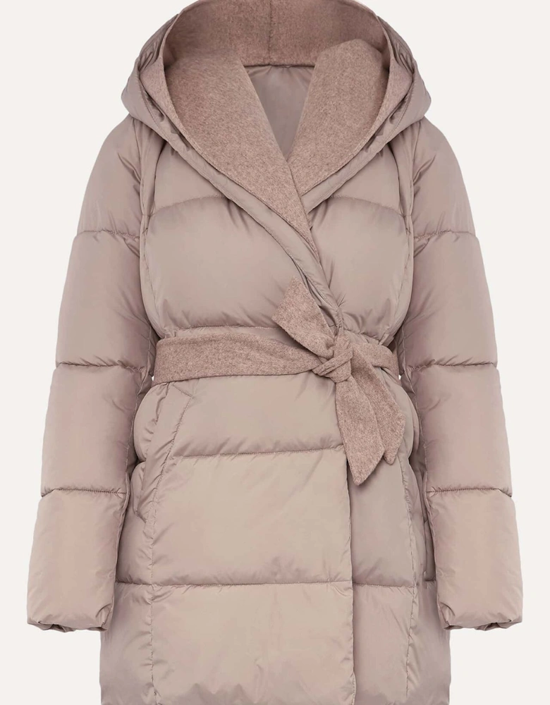 Brae Belted Puffer Knit Coat