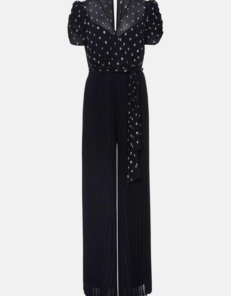 Molli Spot Pleated Jumpsuit