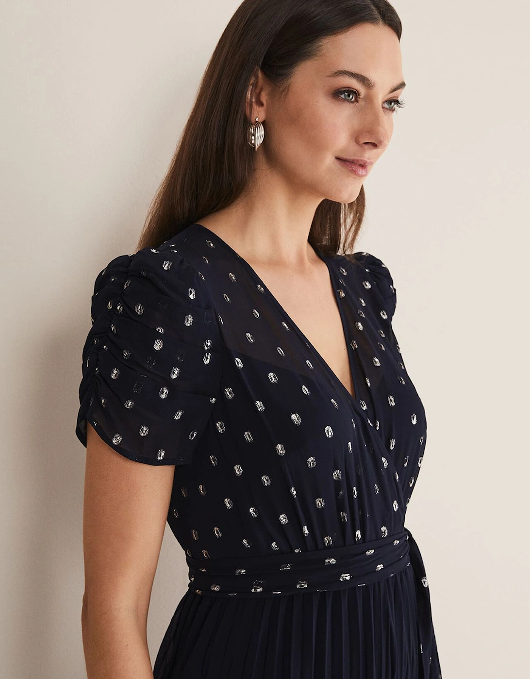 Molli Spot Pleated Jumpsuit